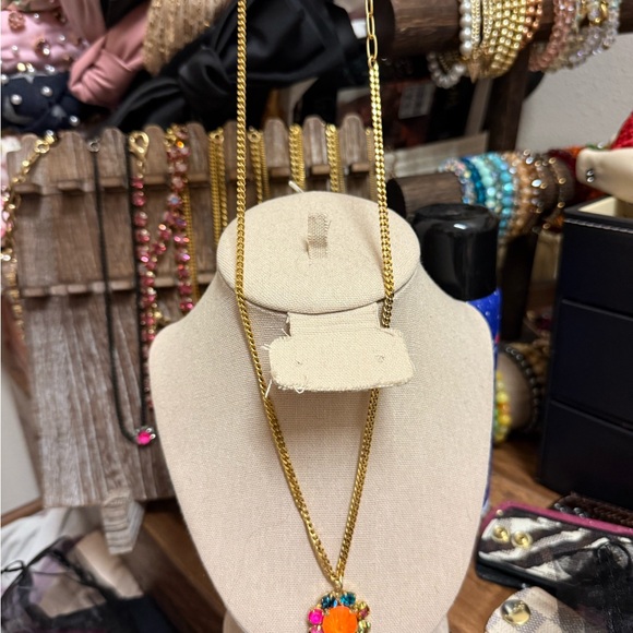 TOVA Authentic Twiggy necklace in watermelon electric gold - Picture 3 of 3